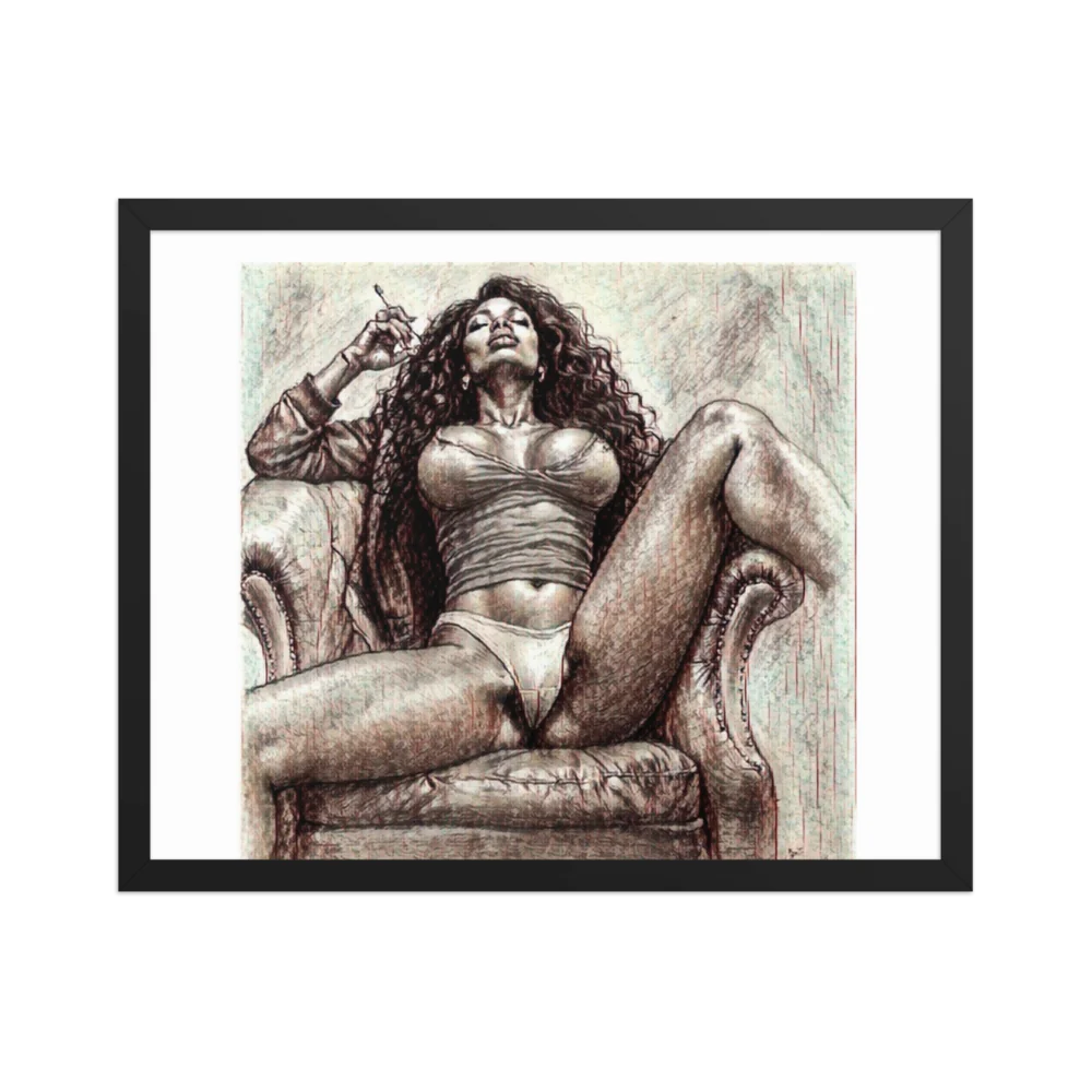 Erotic Art on Enhanced Matte Paper Framed Poster (in)