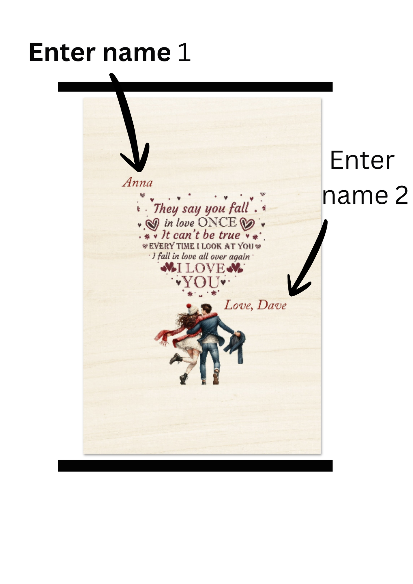 Personalize this Wood Print!