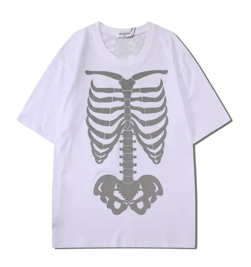 Oversized Skeleton Print T-Shirt