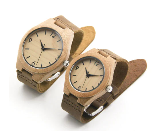 Bamboo Wood Couple Watches