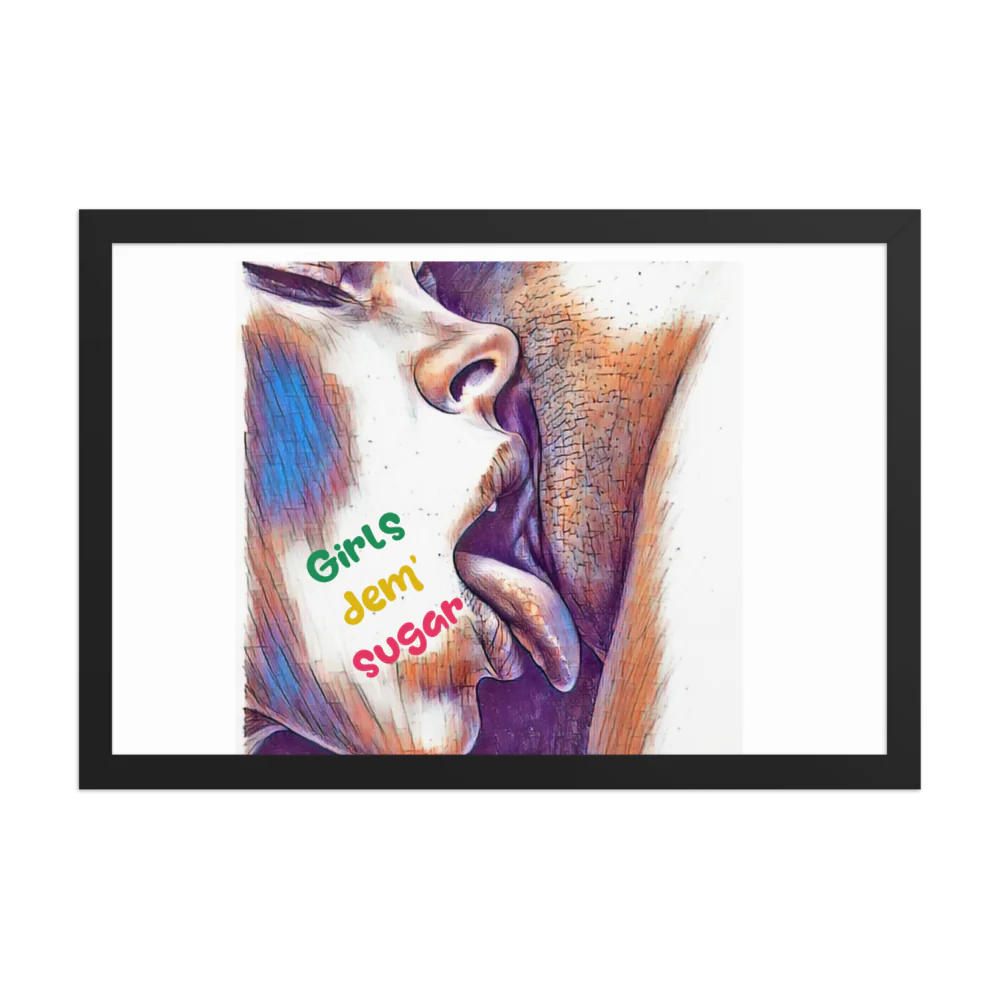 Erotic Art on Enhanced Matte Paper Framed Poster (in)