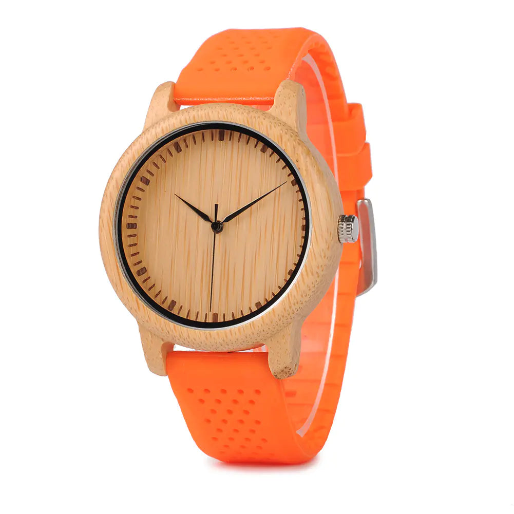 Bamboo Wood and Silicone Watches Available