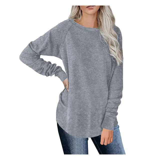 Spring Women's Long Sleeve Casual Loose T-Shirt Tops