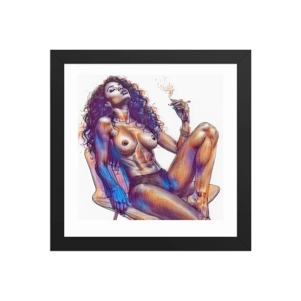 Erotic Art on Enhanced Matte Paper Framed Poster (in)