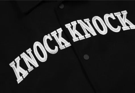 American Street Style Letter Print Loose Jacket