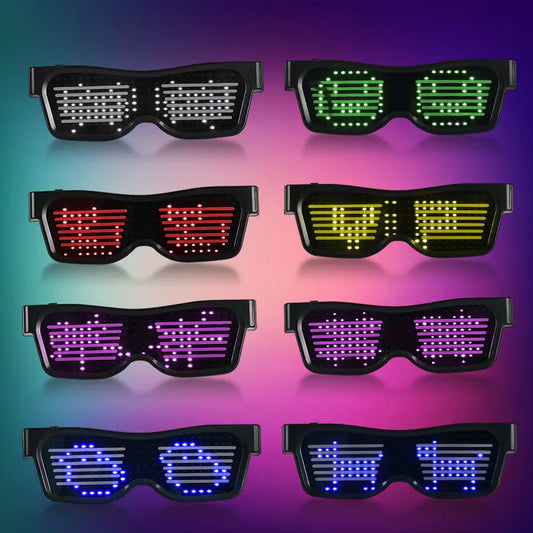 Bluetooth Nightclub Glasses with USB Charging Lights