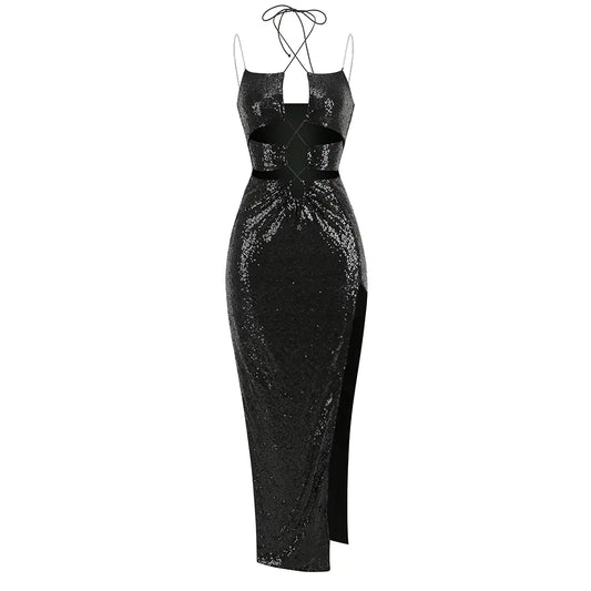 Hot Rhinestone Dress for evening outings