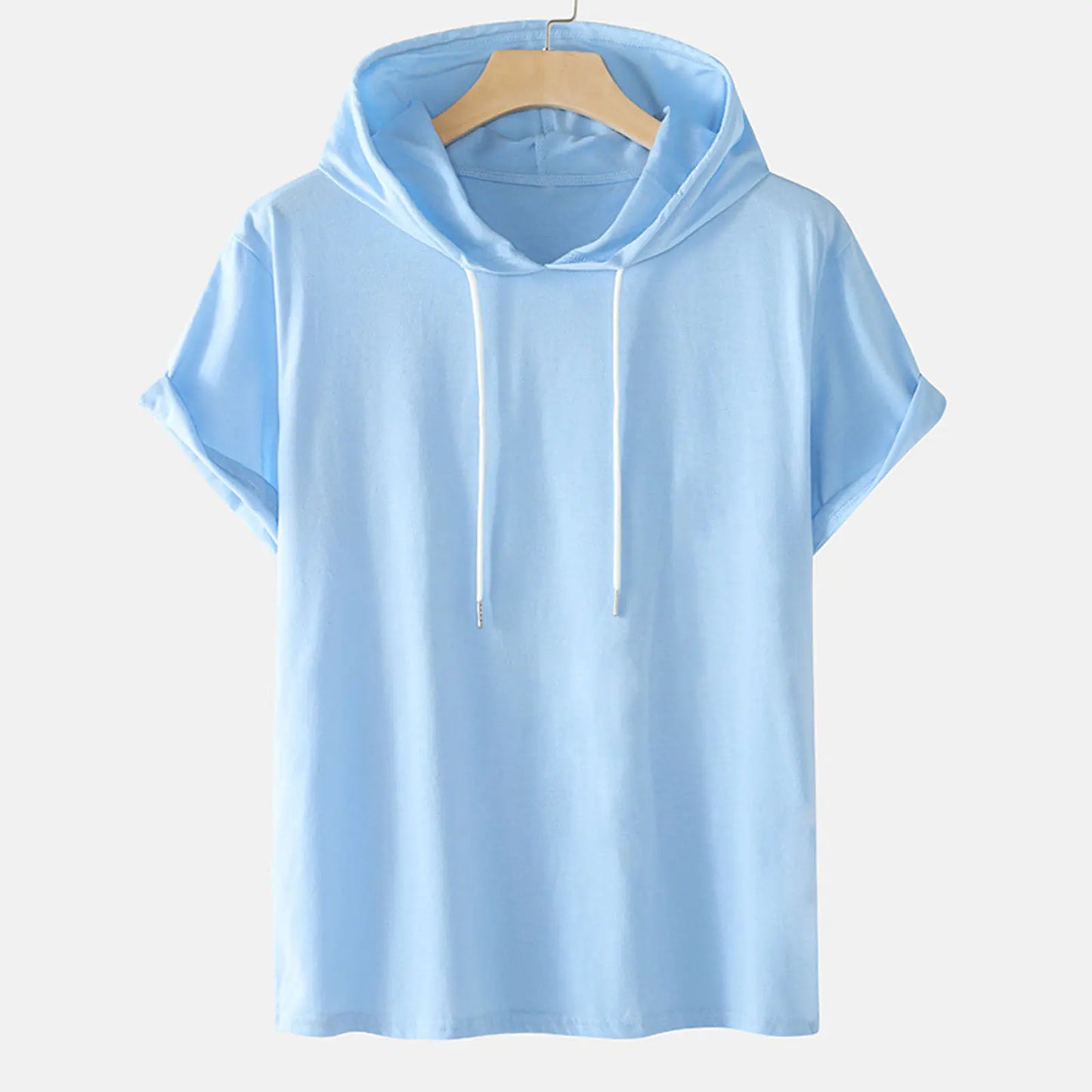 Unisex Hooded T-Shirts with Drawstring (Summer)