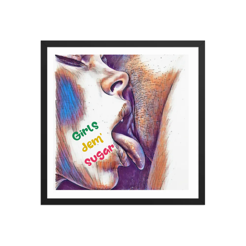 Erotic Art on Enhanced Matte Paper Framed Poster (in)